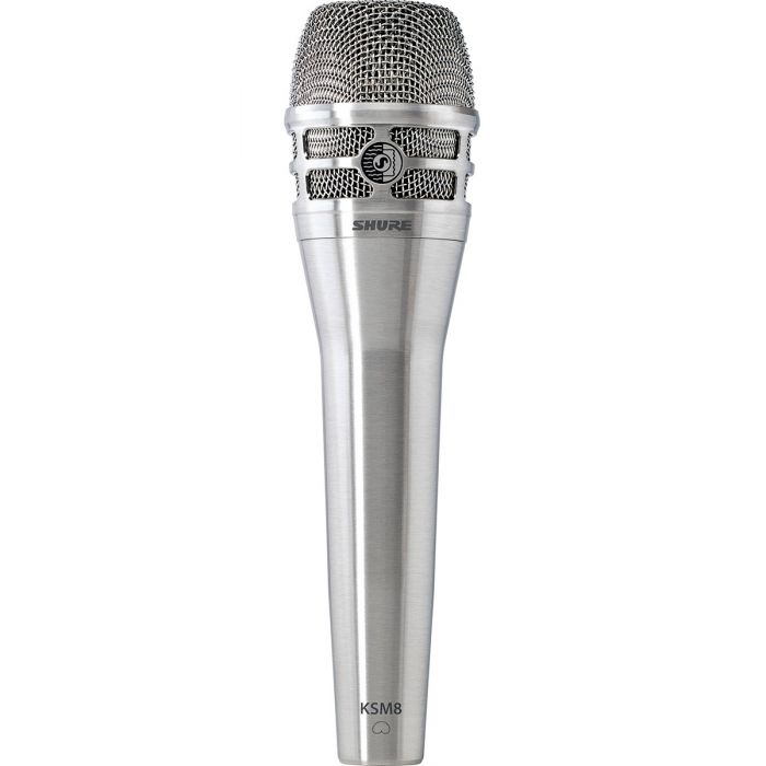 Shure KSM8 Dualdyne Microphone in Brushed Nickel Front View
