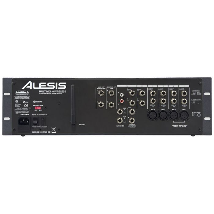 Alesis Multimix 10 Wireless Rackmount Mixing Desk BAck View