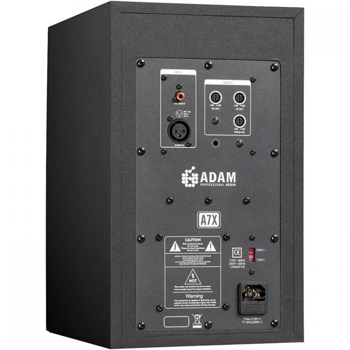 Adam Audio A7X Active Studio Monitor Single Rear