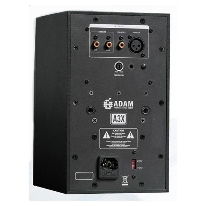 Adam Audio A3X Active Studio Monitor Rear
