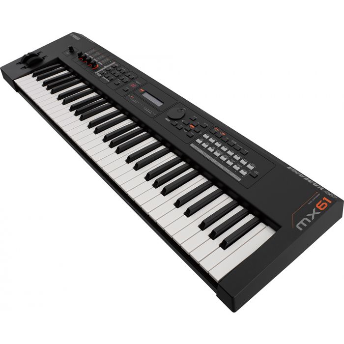 Yamaha MX61 Version 2 Synthesizer 61 Key Edition, Black Angle