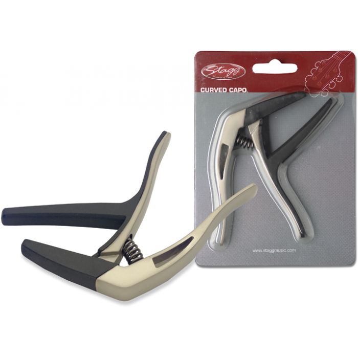 SCPX-CU Curved Trigger Capo for Acoustic and Electric Guitar – Chrome