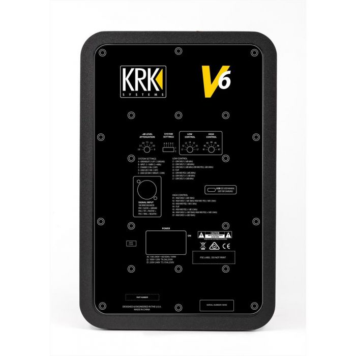 KRK V6S4 Active Studio Monitor Rear