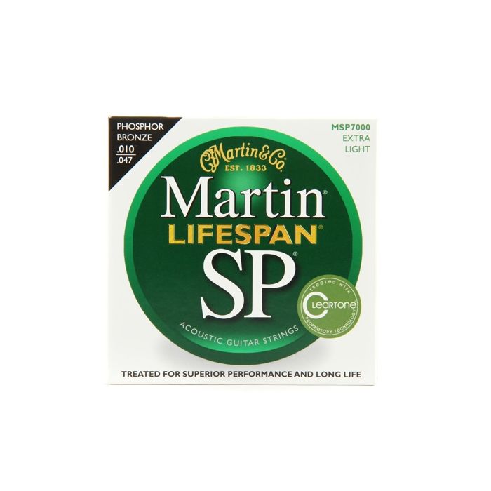 Martin SP Lifespan Acoustic String Set, Phosphor Bronze, Extra Light .010-.047