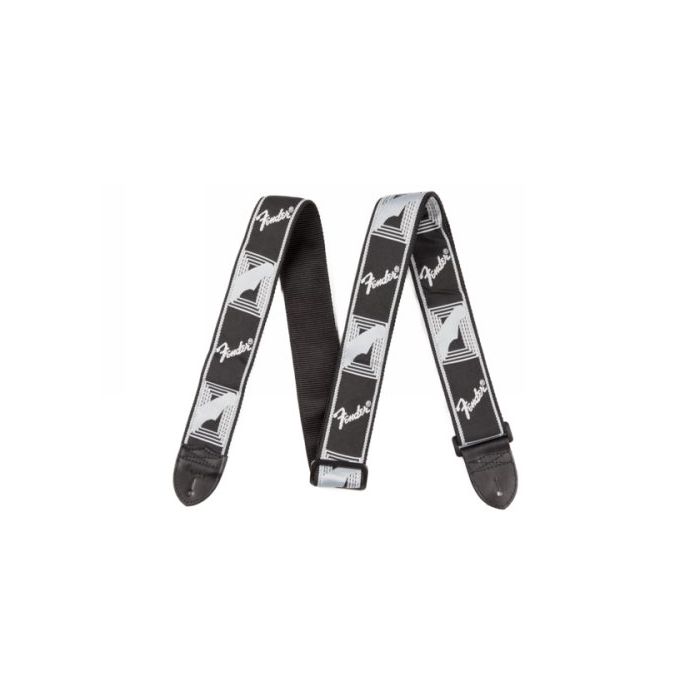 Fender 2 Logo Black/lt/dt Grey Strap