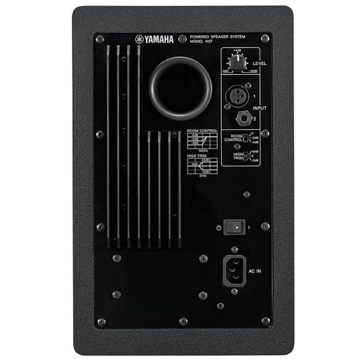 Yamaha HS7 Active Studio Monitor, Black Rear