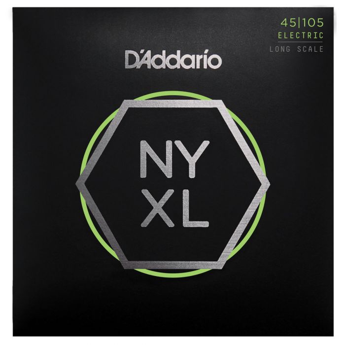 DAddario NYXL45105 Bass Guitar Strings, Light Top Med Bottom, 45-105, Long Scale