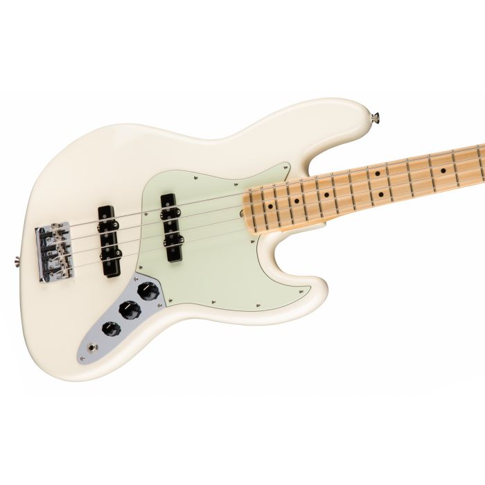 Fender American Professional Jazz Bass MN, Olympic White Angle