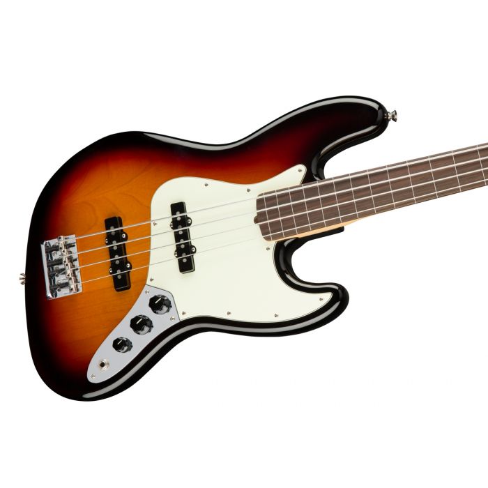 Fender American Professional Jazz Bass Fretless RW, 3-Tone Sunburst Angle
