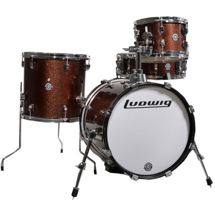 Ludwig Questlove Breakbeats Shell Pack, Wine Red Sparkle