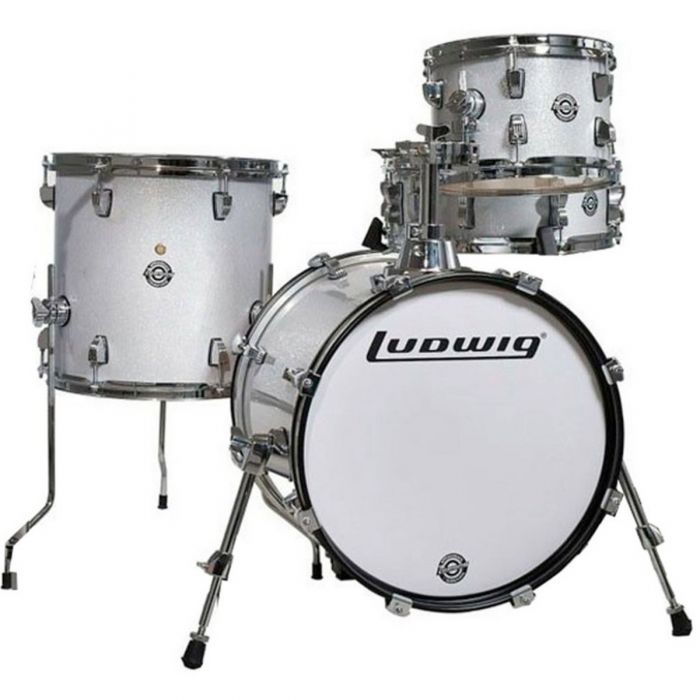 Ludwig Questlove Breakbeats Shell Pack, White Sparkle