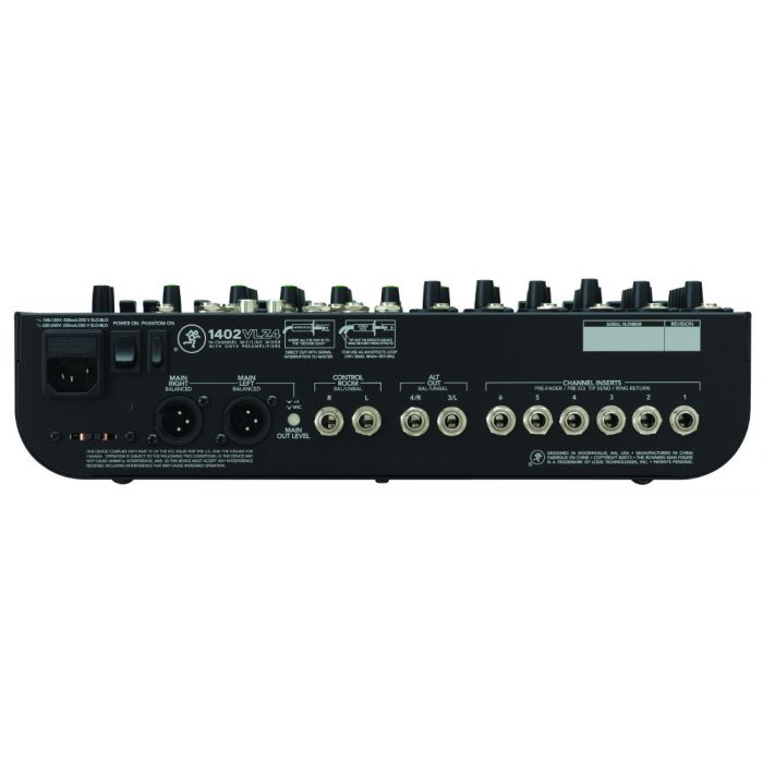 Mackie 1402VLZ4 14-Channel Compact Mixer Rear