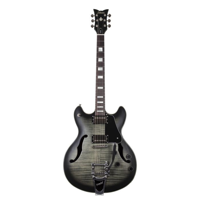 Schecter Corsair Custom with Bigsby in Charcoal Burst Pearl