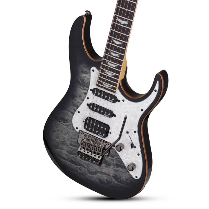Schecter Banshee-6 FR Extreme with Floyd Rose in Charcoal Burst Body