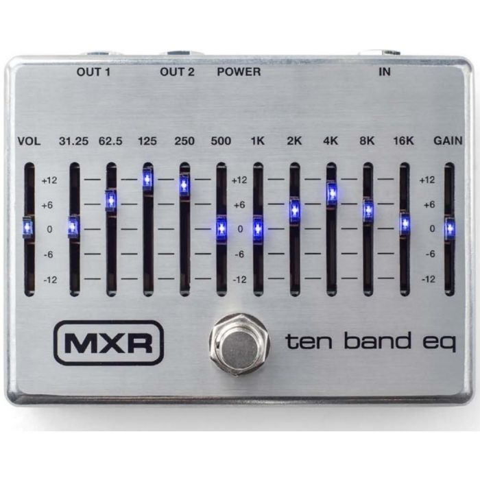 MXR 10 Band EQ Silver Pedal Ten Band EQ