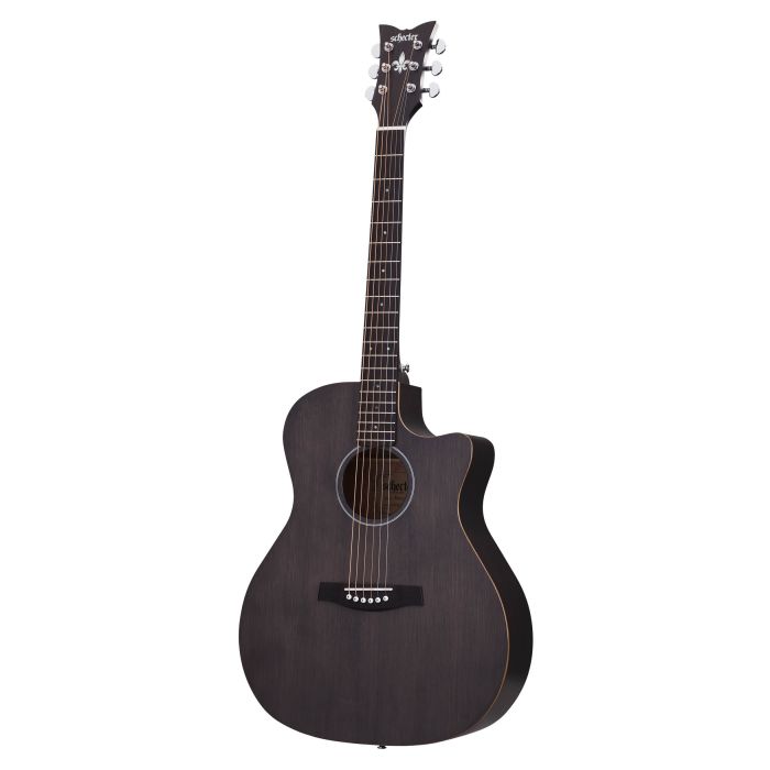 Schecter Deluxe Acoustic in Satin See Thru Black