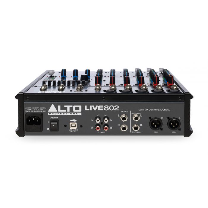 Alto Live 802 8 Channel USB Mixing Desk Rear