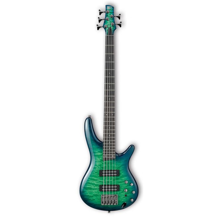 Ibanez SR405EQM 5 String Bass in Surreal Blue Burst Gloss