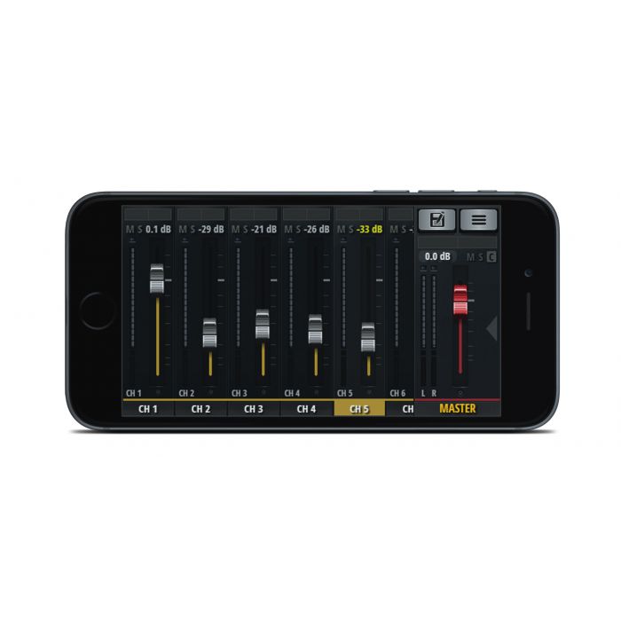 SoundCraft Ui16 Digital Mixer iPhone Interface