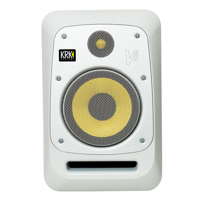 KRK Series 4 V8 Active Studio Monitor White Noise Removable Grill