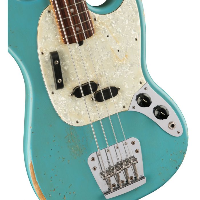 Fender Justin Meldal-Johnsen Road Worn Mustang Bass Body Detail