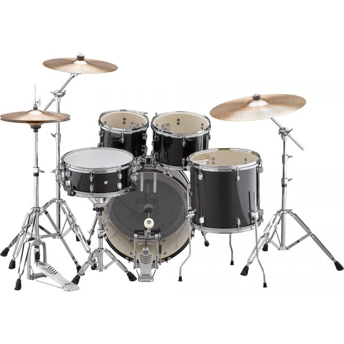 Yamaha Rydeen 20" Drum Kit with Hardware and Cymbals in Black Sparkle Back