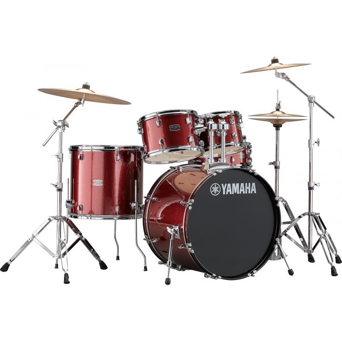 Yamaha Rydeen 22" Drum Kit with Hardware and Cymbals in Burgundy Sparkle