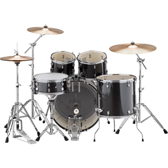 Yamaha Rydeen 22" Drum Kit with Hardware and Cymbals in Black Sparkle Back