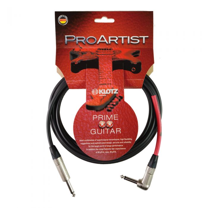 Klotz Pro Artist RA Instrument Cable 6m Black