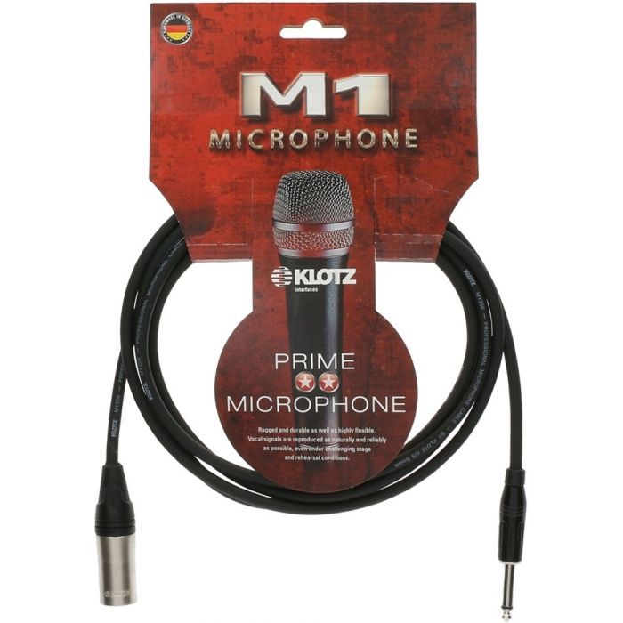 Klotz M1 3m Microphone Cable XLR to Unbalanced Jack