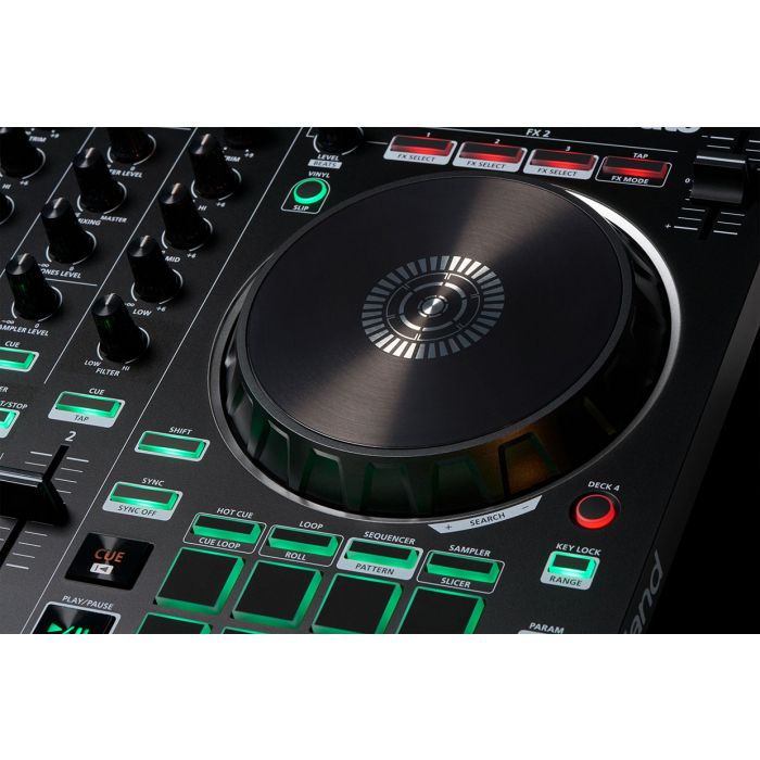 Roland DJ-202 DJ Controller Deck Closeup