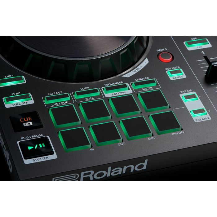 Roland DJ-202 DJ Controller Pads Closeup