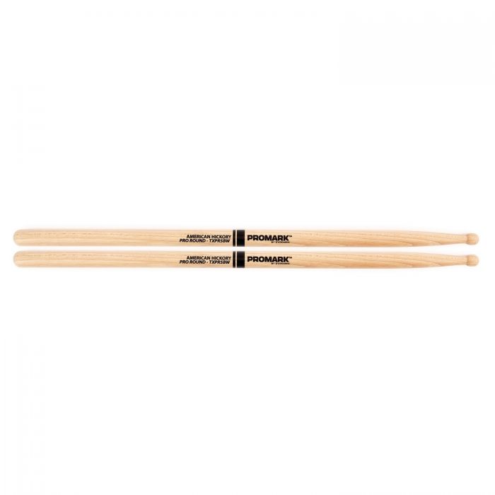 Promark Hickory 5B "Pro-Round" Wood Tip Drumstick Pair
