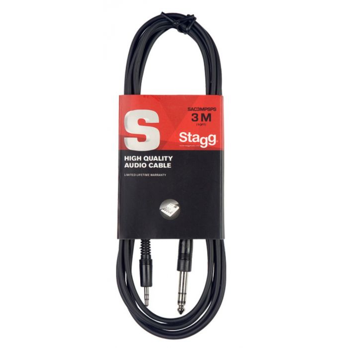 Stagg 3m Stereo Jack to Mini-Jack Cable