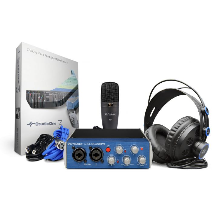PreSonus Audiobox USB 96 Studio Audio Interface Recording Package