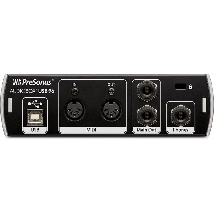 PreSonus Audiobox USB 96 Studio Audio Interface Recording Package Rear of USB Audio Interface