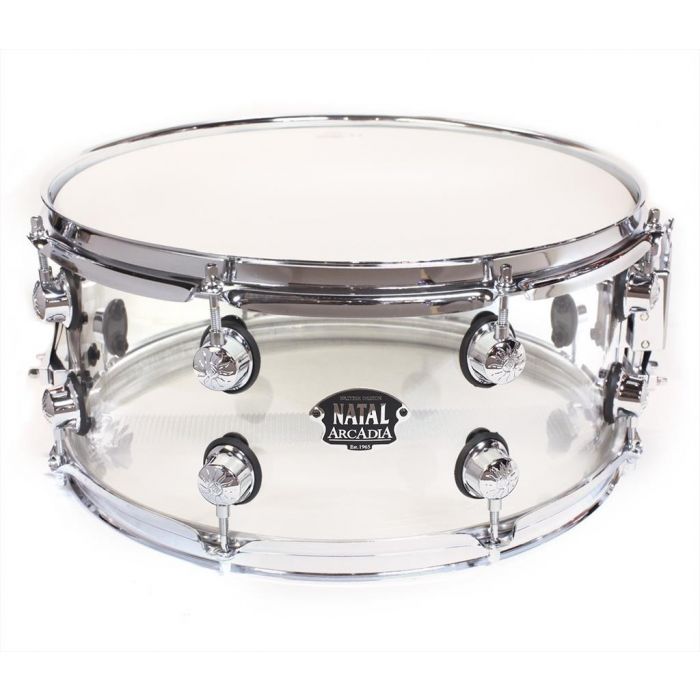 Natal 14x6.5in Acrylic Snare Drum Transparent Clear