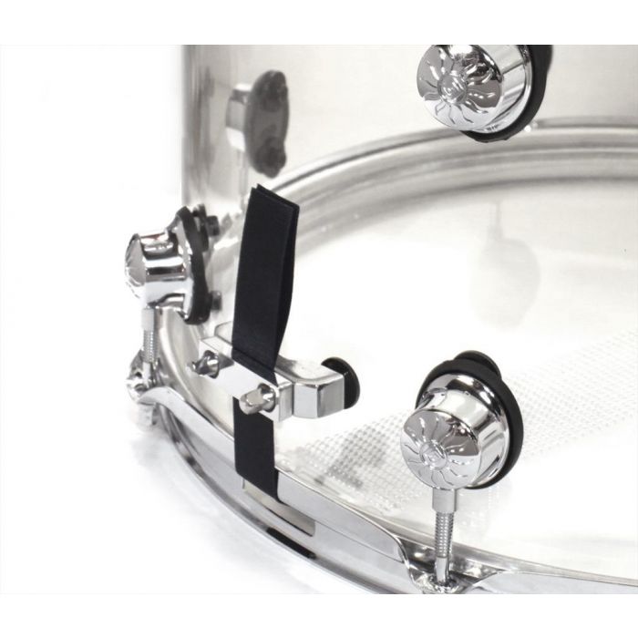 Natal 14x6.5in Acrylic Snare Drum Transparent Clear Lug