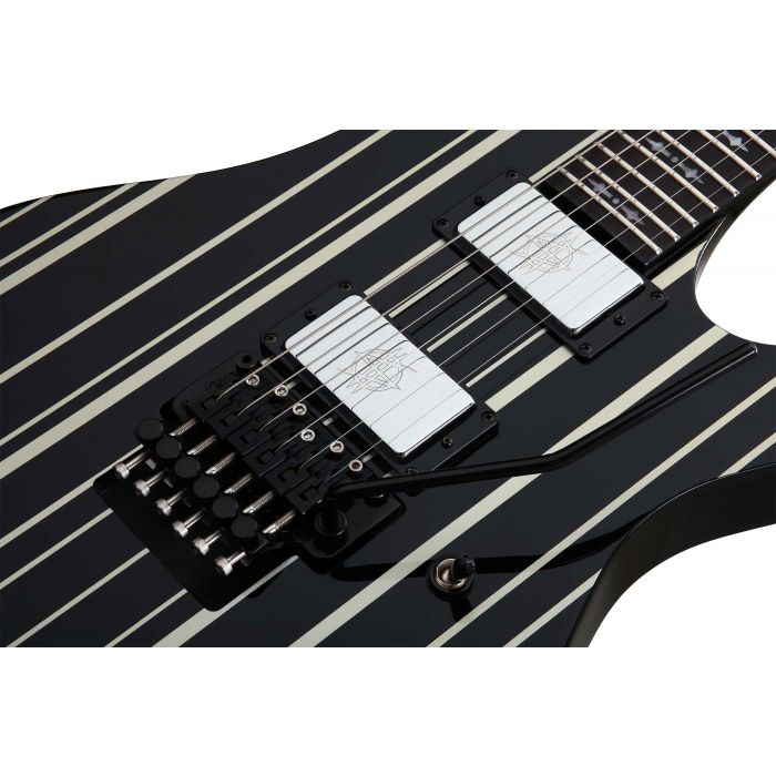 Schecter Synyster Gates Custom Signature Guitar in Black and Silver Pickups