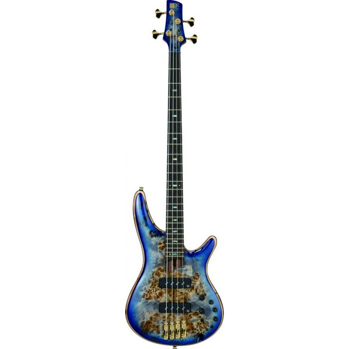 Ibanez SR Premium Bass W/Poplar Burl Top Cerulean Blue Burst