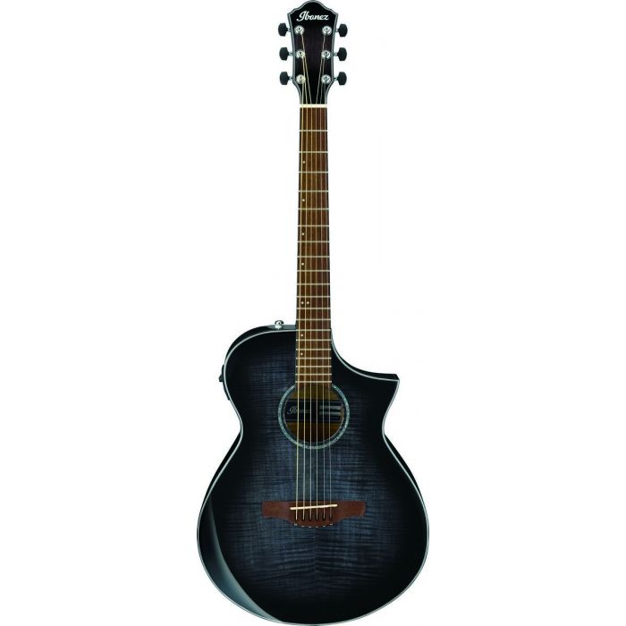 Ibanez AEWC Acoustic Flame Maple Top in Trans Black Burst