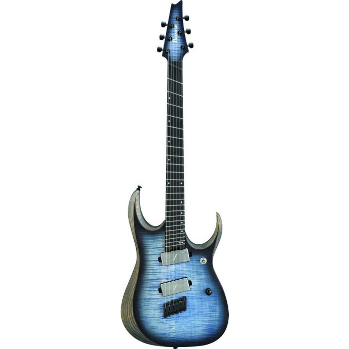 Ibanez RGDIM6FM-CLF RGD Iron Label Multi Scale Guitar in Cerulean Blue Burst Flat