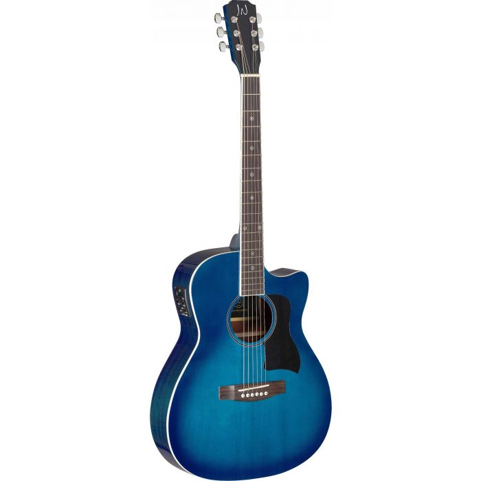 JN Guitars Bessie Electro-Acoustic Guitar Transparent Blue Burst