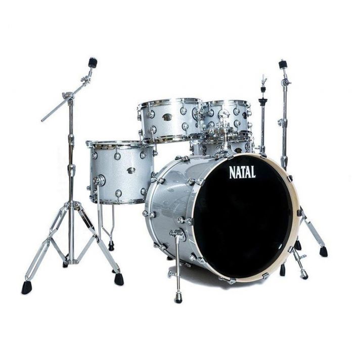Natal Arcadia Poplar 20 Fusion Drum Kit, White Sparkle