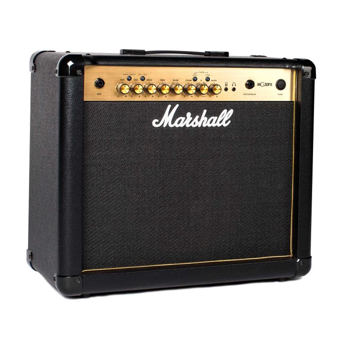 Marshall MG30GFX Guitar Combo Amplifier in Black and Gold Angle