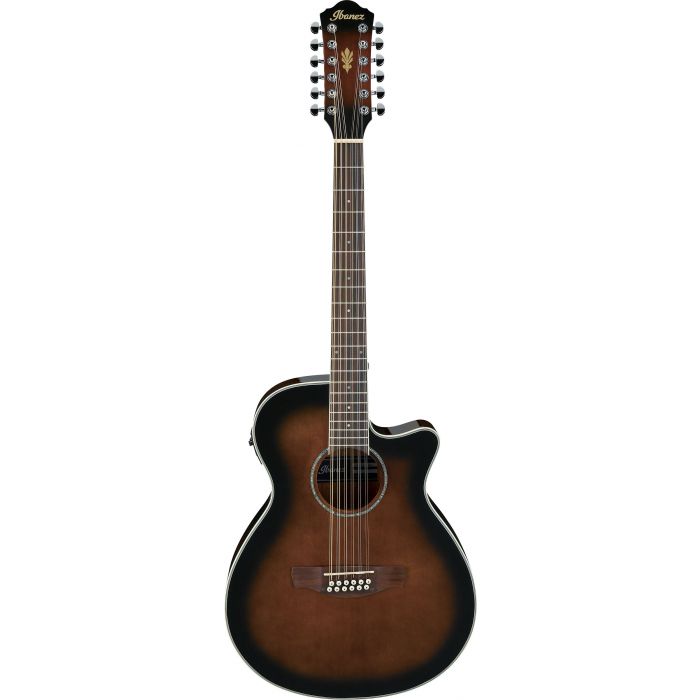 Ibanez AEG1812II 12-String Electro-Acoustic Guitar in Dark Violin Sunburst