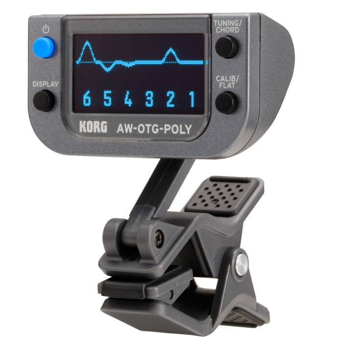 Korg AW-OTG-POLY POLYPHONIC Clip on Guitar Tuner w OLED Display