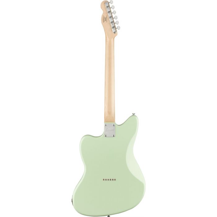 Full rear view of a Squier Paranormal Offset Telecaster Guitar MN, Surf Green