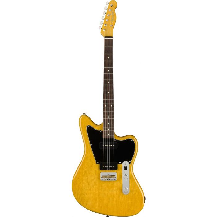 Full frontal view of a Fender Limited Edition Offset Telecaster Korina Guitar, Aged Natural
