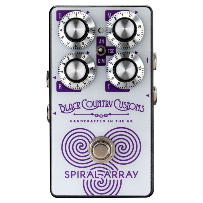 Top down view of a Laney Black Country Customs Spiral Array Chorus Pedal